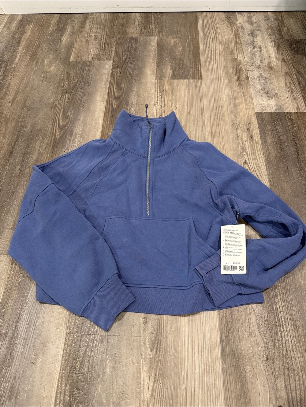NEW with tags! Lululemon Scuba Oversized Funnel Neck Half-Zip Water Drop XL/XXL